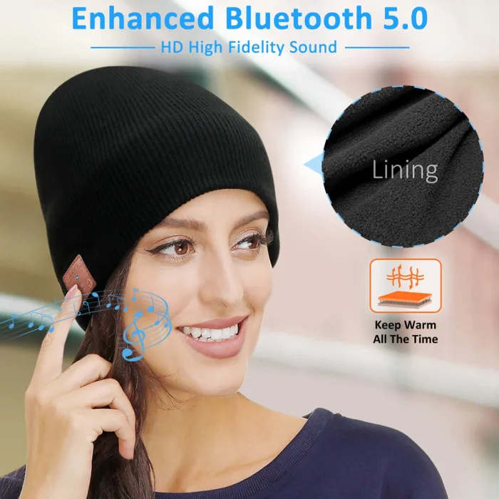 Шапка бини с Bluetooth 4,2 наушники со встроенными стереодинамиками Рождественский подарок IK88