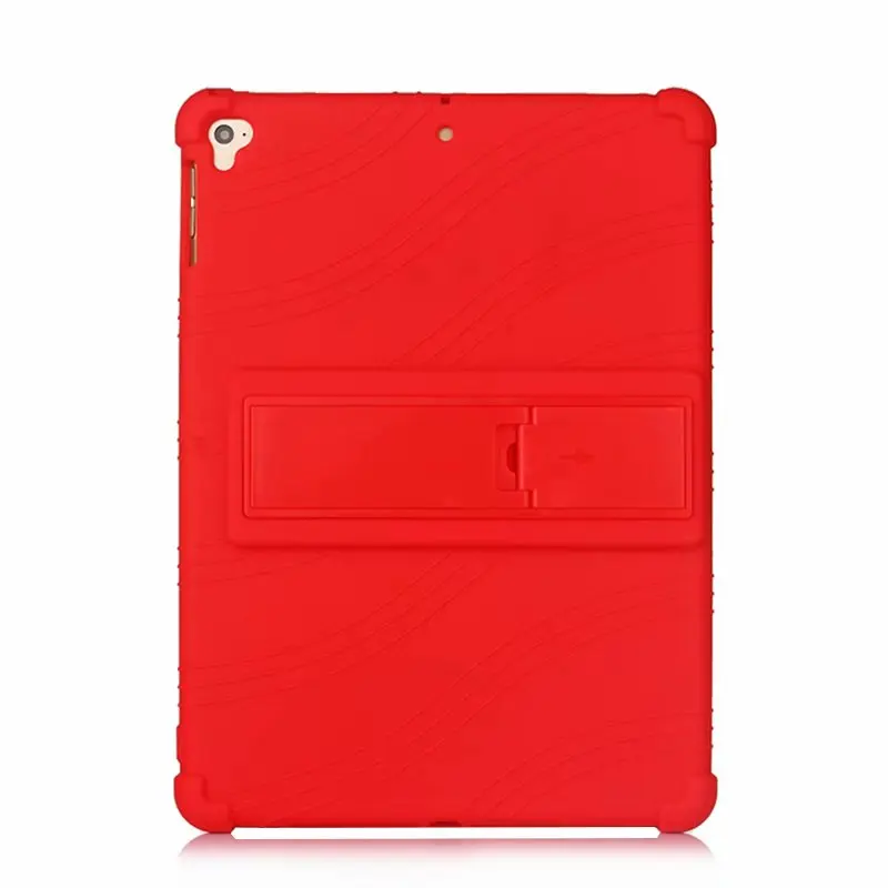 Для Apple Ipad 10,2 силиконовый чехол для iPad 10,2 7th Gen sfot чехол противоударный чехол-подставка - Цвет: Красный