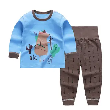 

2020 Autumn Children clothes suits for girls pure Cotton boys baby Clothes sleepwear girls Kids long sleeve Pijamas Boys Pyjamas