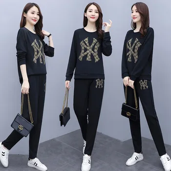 

nian Autumn Fashion Elegant Versatile Sports Casual Hoodie Suit