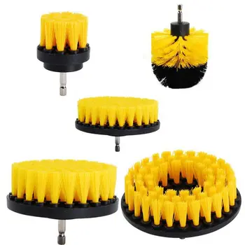 

5Pcs Combinate Drill Brush Power Scrubbing Brush Drill Spin Scrubber Electric Cleaning Brush Fixing for Car Bathroom Wooden Floo
