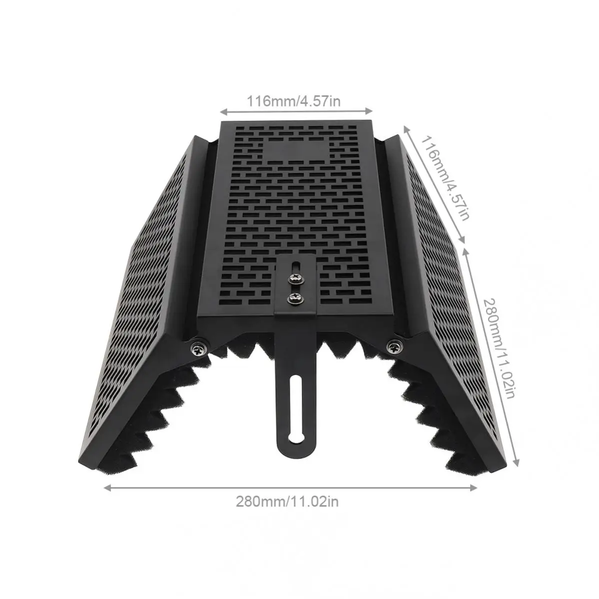 Protetor para Isolamento de Microfone de Metal Tela de Vento Absorvente de Alta Densidade para Gravação 8 e 5 Painéis Dobrável Rosqueado Espuma 3 - 8 - Image 2