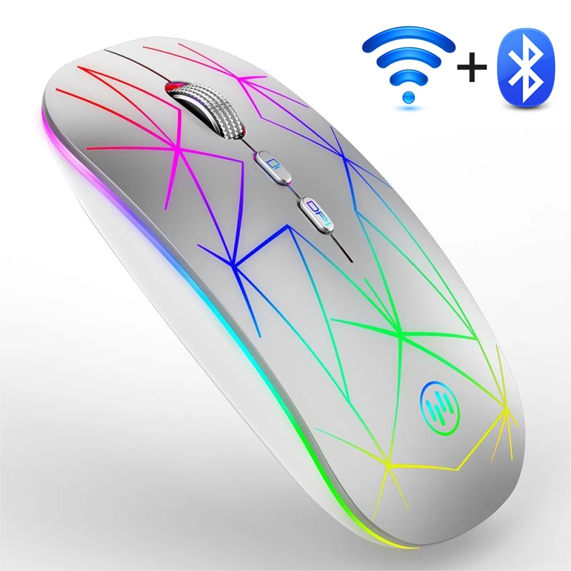 cool computer mouse RGB Bluetooth Mouse Wireless Mouse USB Computer Mouse Bluetooth Mause Gamer Ergonomic LED Gaming Mice Silent Rechargeable For PC mouse computer mouse Mice