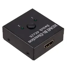

2x1 1x2 HDMI AB Switch HDCP Supports 4K FHD Ultra 1080P for Projector 4Kx2K Switcher UHD 2 Ports Bi-directional Manual