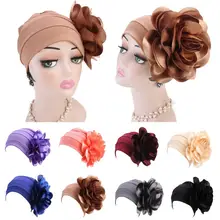 Мусульманская шляпа индийская Кепка цветок тюрбан Женская шапочка химиотерапия Рак шапка тюрбан бандана головной убор аксессуар для волос