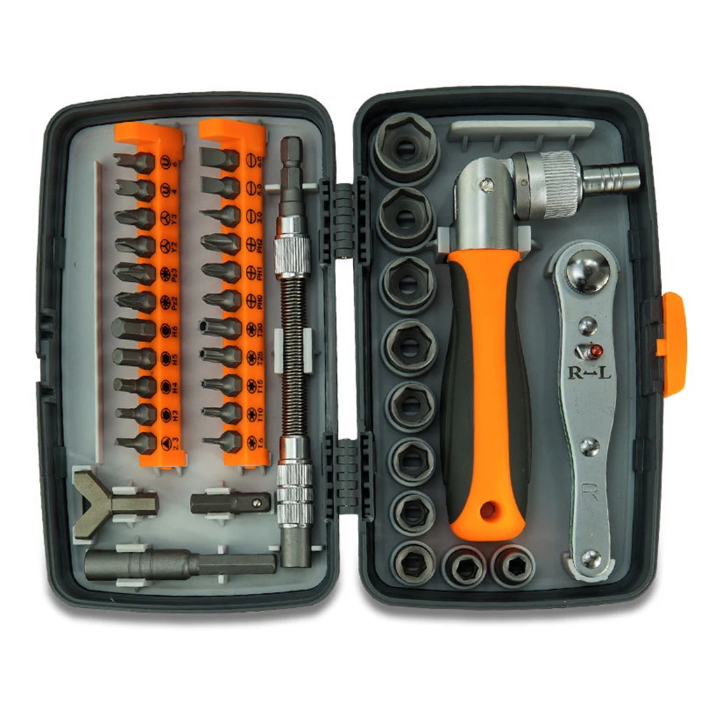 US $21.45 38 In 1 Hand Tools Set Box Mini Screwdriver Bit Car Repair Tool Professional Socket Wrench Ratchets Combo Kit Multitool For Auto