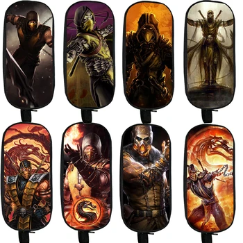 

Scorpion In Mortal Kombat X Mask Pencil Case Kids Pencil Bag Fashion New Kids Gifts Cute Stationery Bag Students Pen Bag