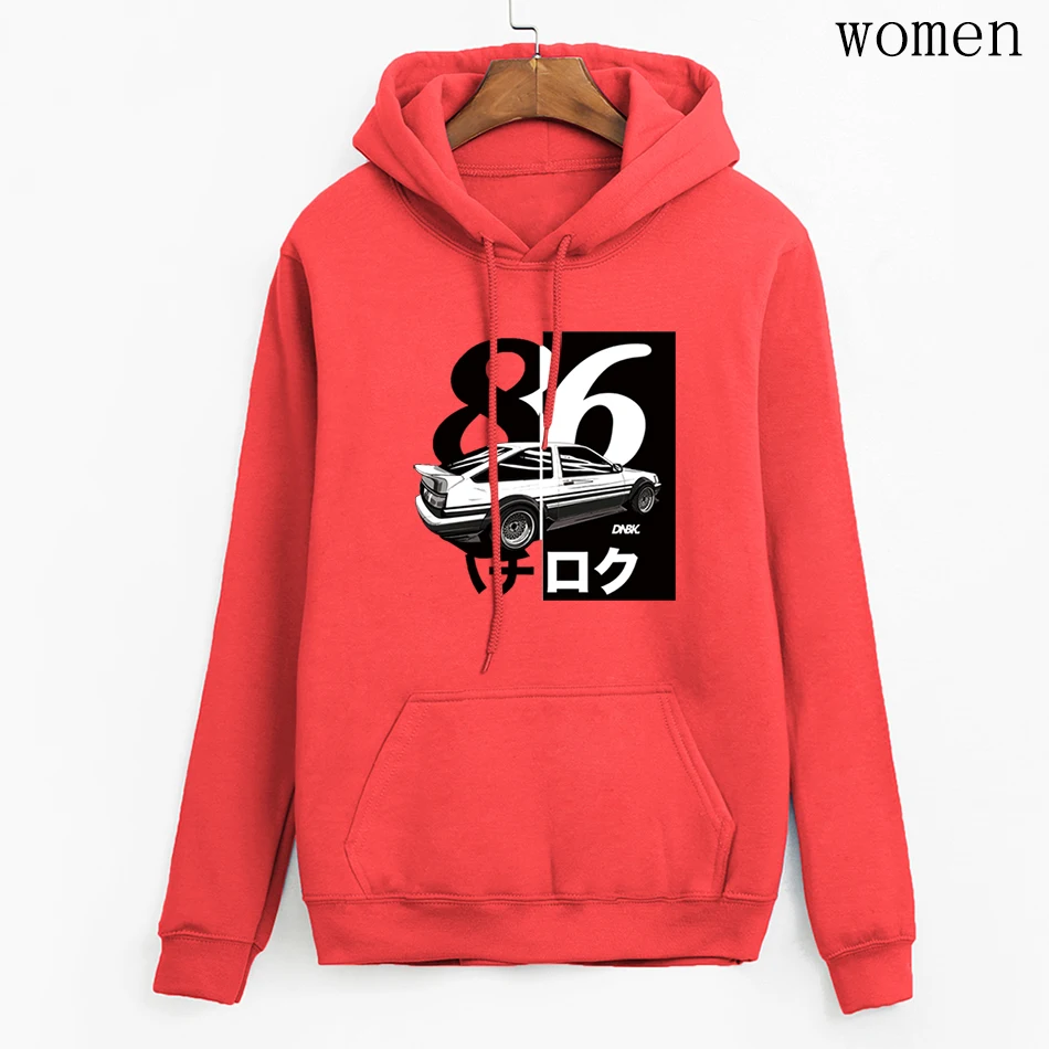 Hooded Ladies Japen Anime Initial D Streetwear K-pop Sweatshirts Hipster Casual Tops Woman's Clothing Fashion Autumn Tracksuits | Женская