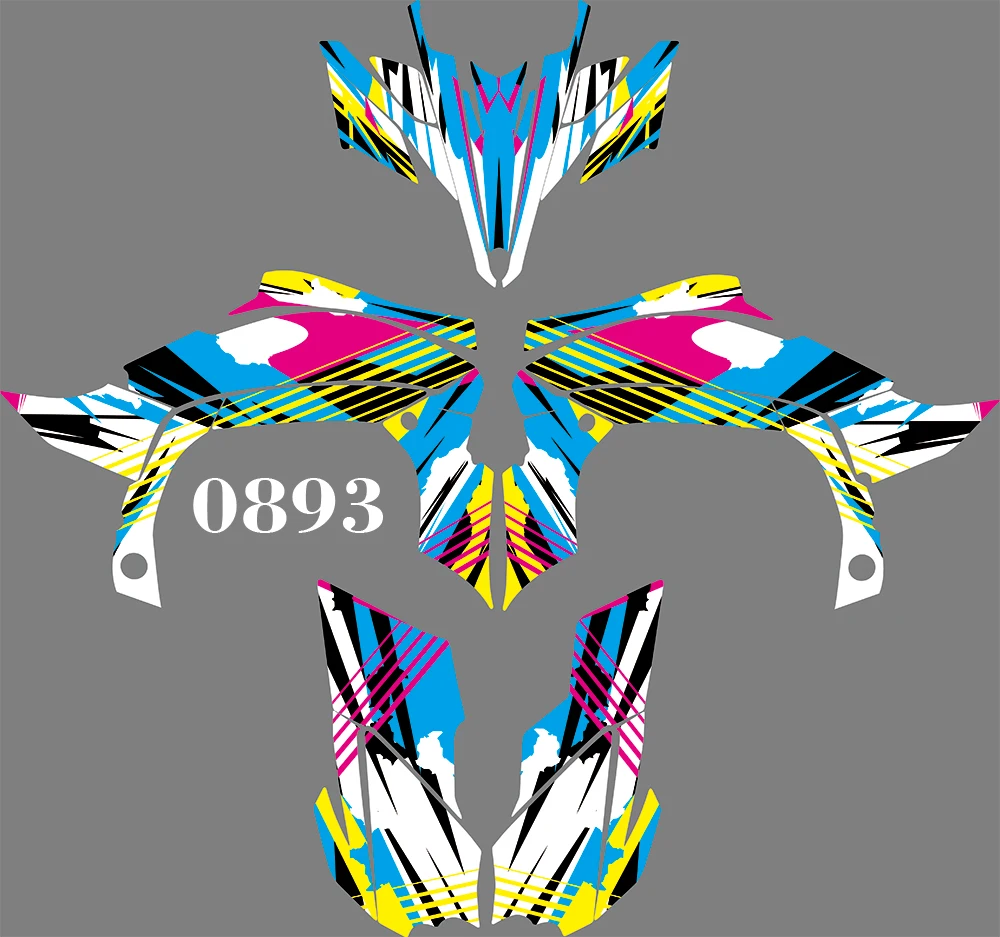 0893 Motorcycle Team Graphic& Backgrounds Decal Sticker Kits for Yamaha YFZ450R 2009 2010 2011 2012 2013