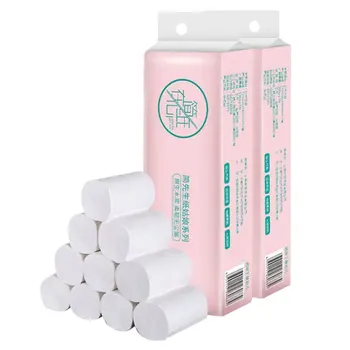 

12 Rolls/Lot Fast Shipping Toilet Roll Paper 4 Layers Home Bath Toilet Roll Paper Primary Wood Pulp Toilet Paper Tissue Roll