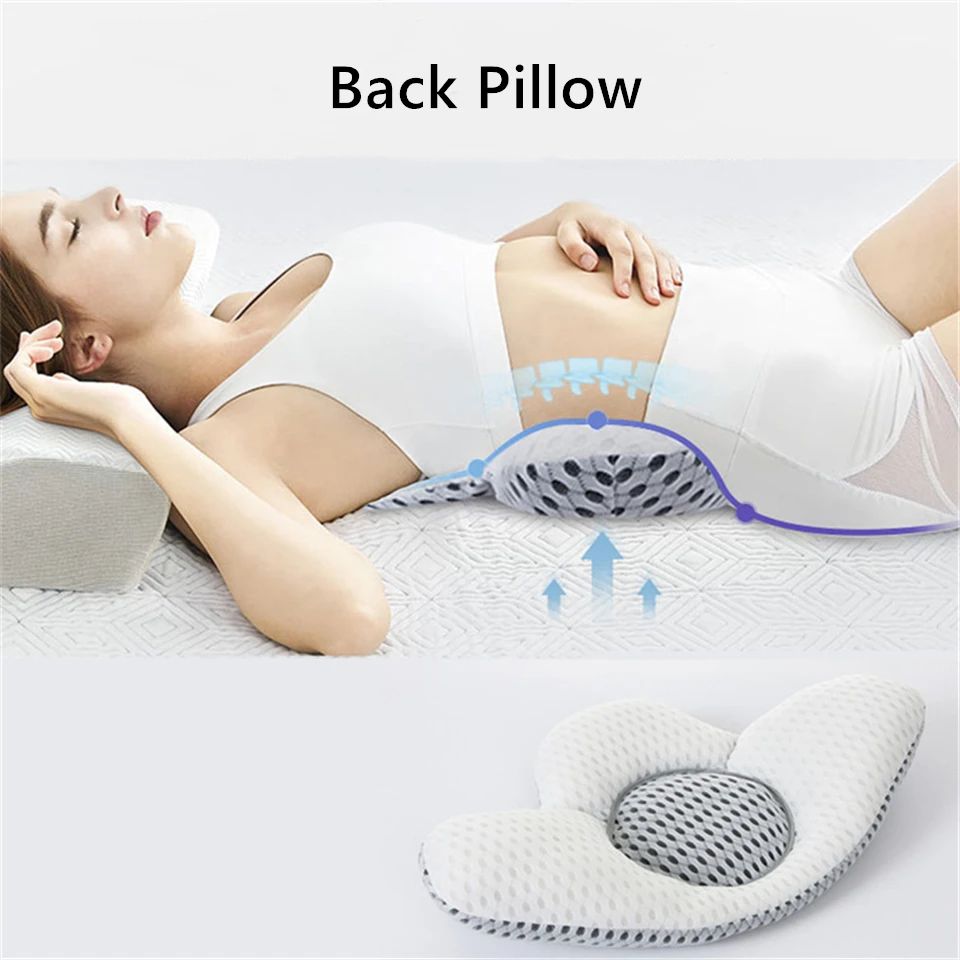 

Leaf Shape Back Pillow With Buckwheat Sleep Pillow Bed Pregnancy Pillow Waist Support Lumbar Disc Herniation Protector Cushion