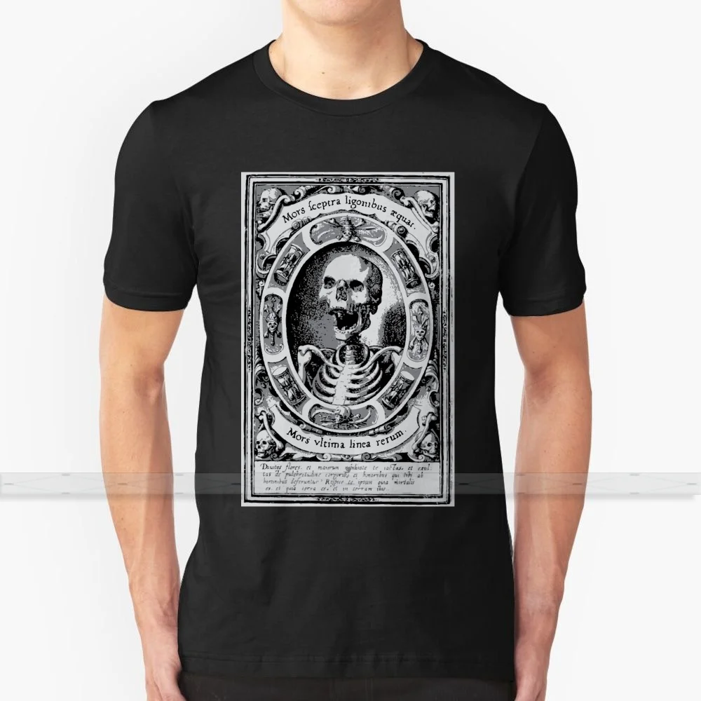 Мужская и женская футболка Memento Mori-1500's летние хлопковые футболки большого