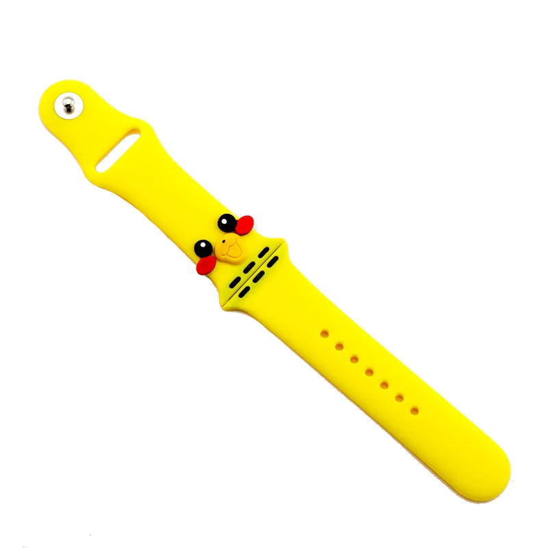 Brown Силиконовый ремешок для Apple Watch, серия 4, 3, 2, 1, 38 мм, 42 мм, iwatch 5, ремешок для часов 44 мм, 40 мм, спортивный браслет, резиновый, милый, водонепроницаемый - Color: Brown