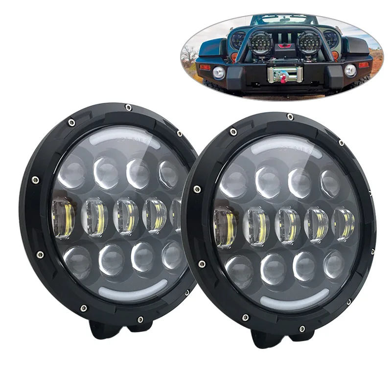 

2pcs 7inch 105W Offroad Car 4WD Truck Tractor Boat Trailer 4x4 SUV ATV 7 Inch Led Driving Light Hi Low Beam for Jeep.