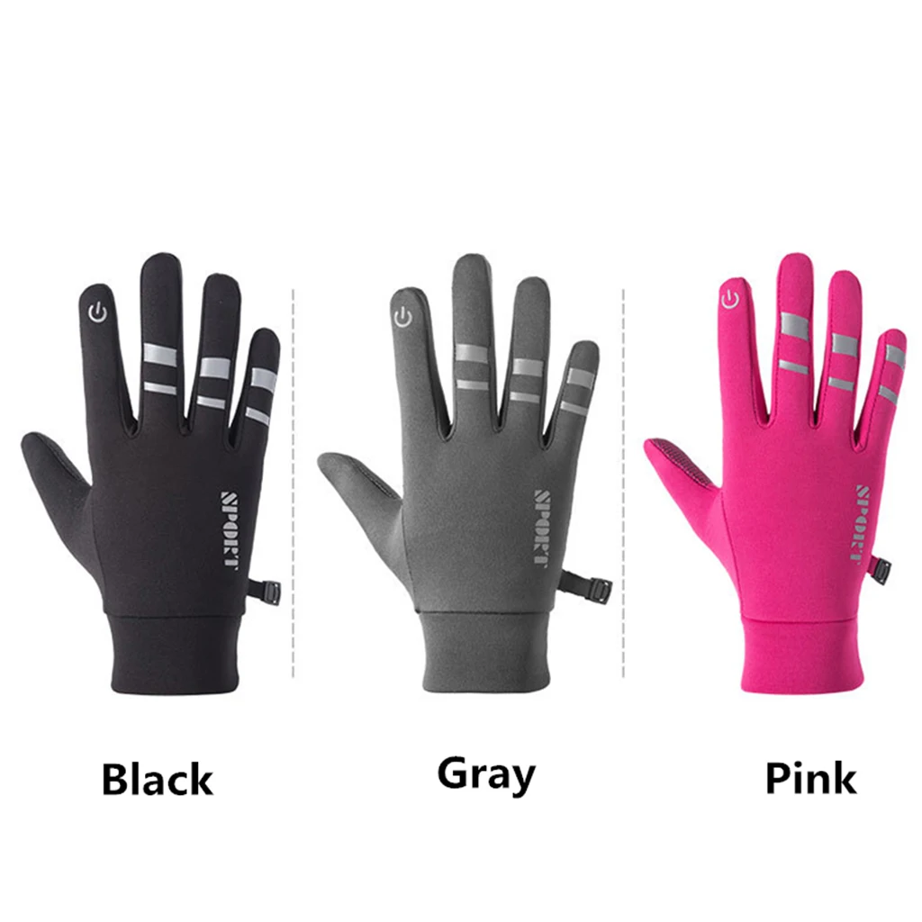 Мужские и женские уличные Верховые перчатки светящиеся ветрозащитные перчатки с сенсорным экраном
