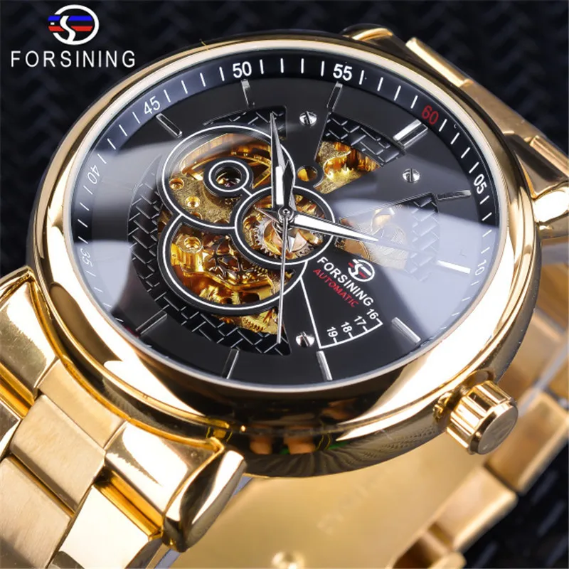 

Forsining Style Fashion Casual Hollow out Mechanical Movement Automatic Analog Watch