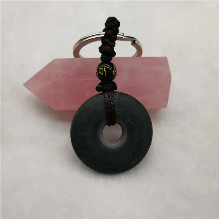100% качественный брелок бианси из натурального черного биянского камня