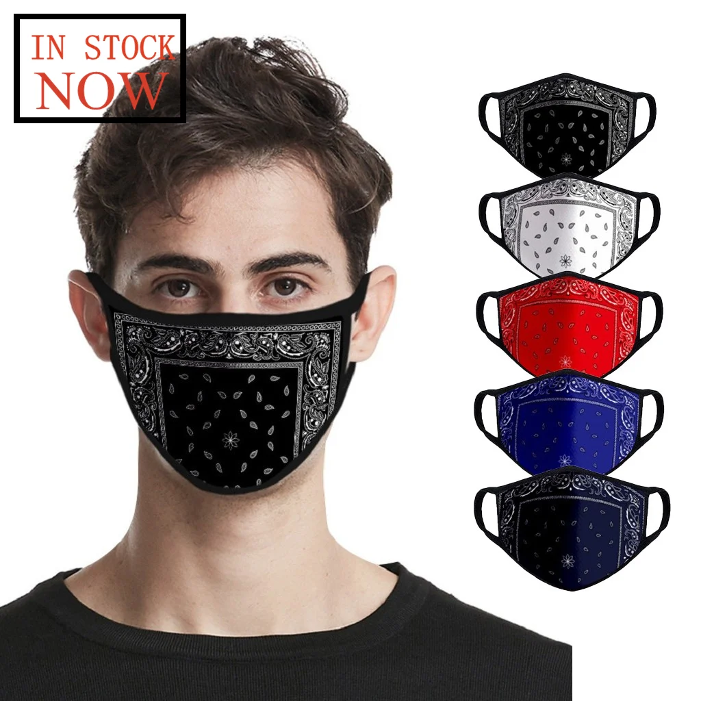 Adult Outdoor Washable Reuse Face Mask Cotton Printing Masks Reusable Shield Masque Mouth-muffle Mascarillas |