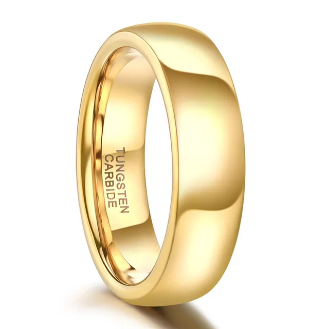 Tigrade – bague en tungstène couleur or pour hommes et femmes, bracelet de fiançailles classique pour mariage, 2/4/6/8mm, écriture spéciale, gravure de nom/Logo