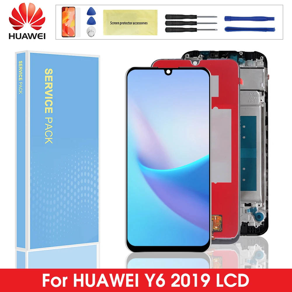 

Original Display For Huawei Y6 Prime 2019 Y6 Pro 2019 Y6 2019 MRD-LX1f LCD Display Touch Screen Digitizer Assembly with Frame