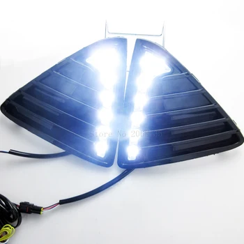 

NEW 12V LED Car DRL daytime running lights fog lamp with turn off and dimming Relay For Ford Focus 3 2012-2014