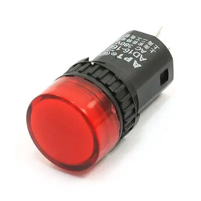 

2 Pin Terminals Round Cap Red Indicator Light Pilot Lamp AC380V