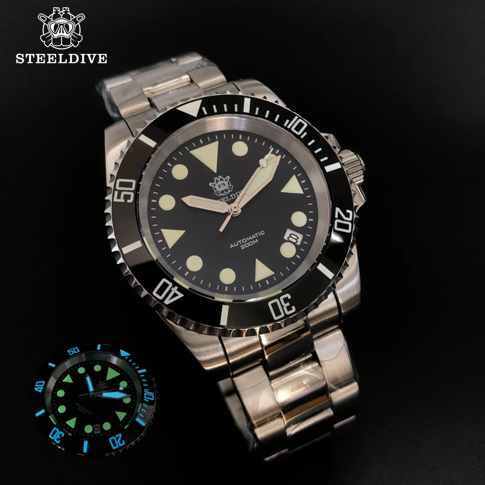 STEELDIVE 1954 Deep Sea Dive Watch 200m Japan NH35 Automatic Self Wind  Ceramic Bezel Sapphire Crystal Diving Mechanical Watch|Sports Watches| -  AliExpress