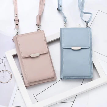 

Women Casual Wallet Cell Phone Wallet Big Card Holders Change Package Handbag Purse Clutch Messenger Shoulder Straps Bag
