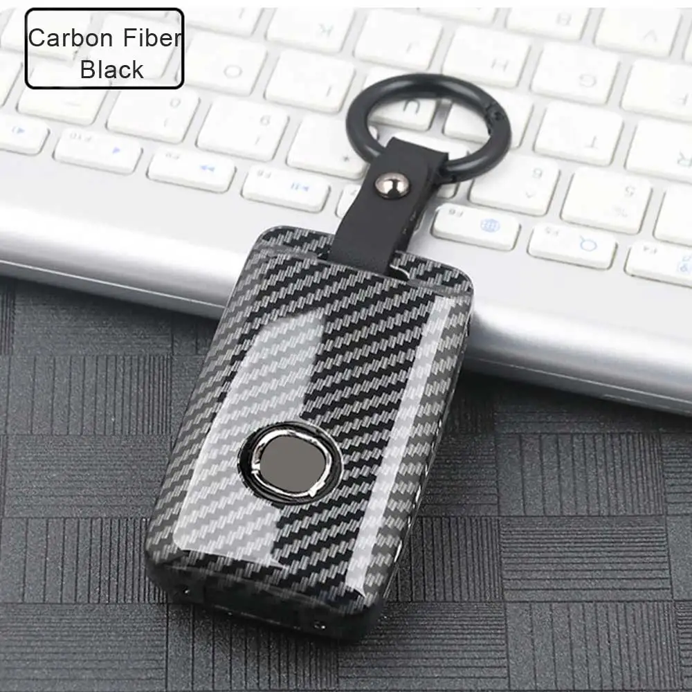 Высококачественный чехол для ключей из цинкового сплава для Mazda 3 Axela keyfob 3 BTN защита для ключей из углеродного волокна - Название цвета: Option 1