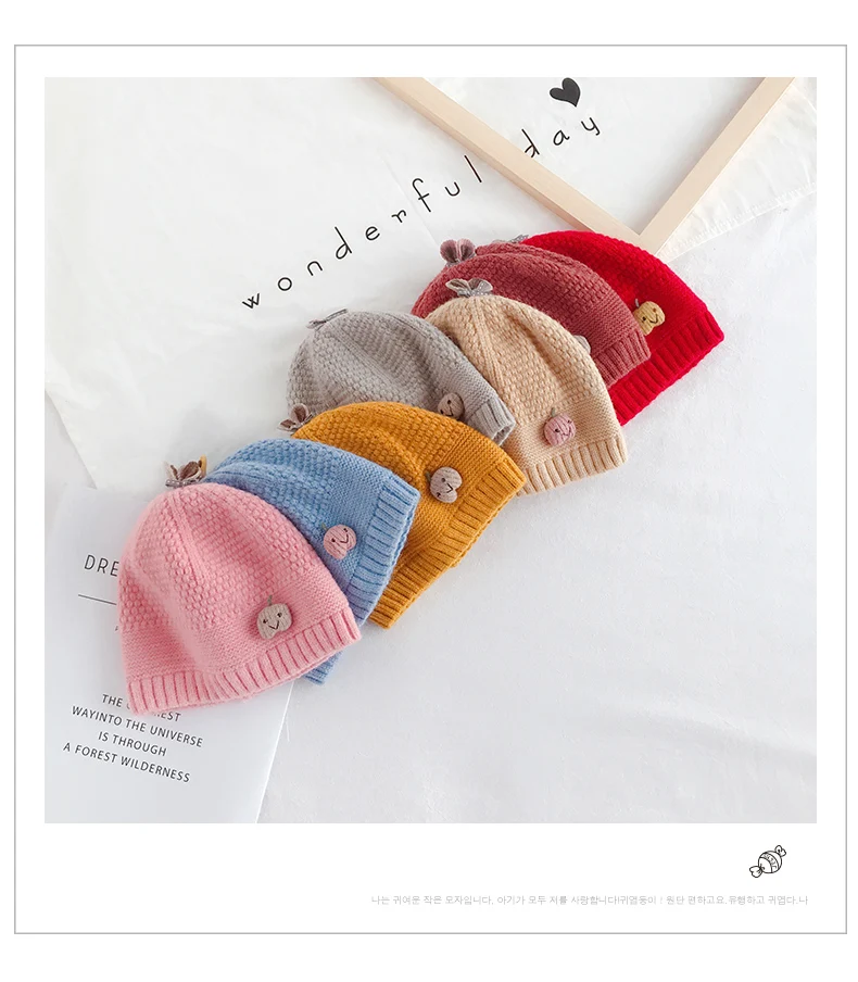 Зимние шапочки Skullies, вязаная шапочка для малыша, Детские шапочки для девочек и мальчиков, теплая шапка, одноцветная, розовая, синяя, теплая шапка для детей, шапка, шапочки