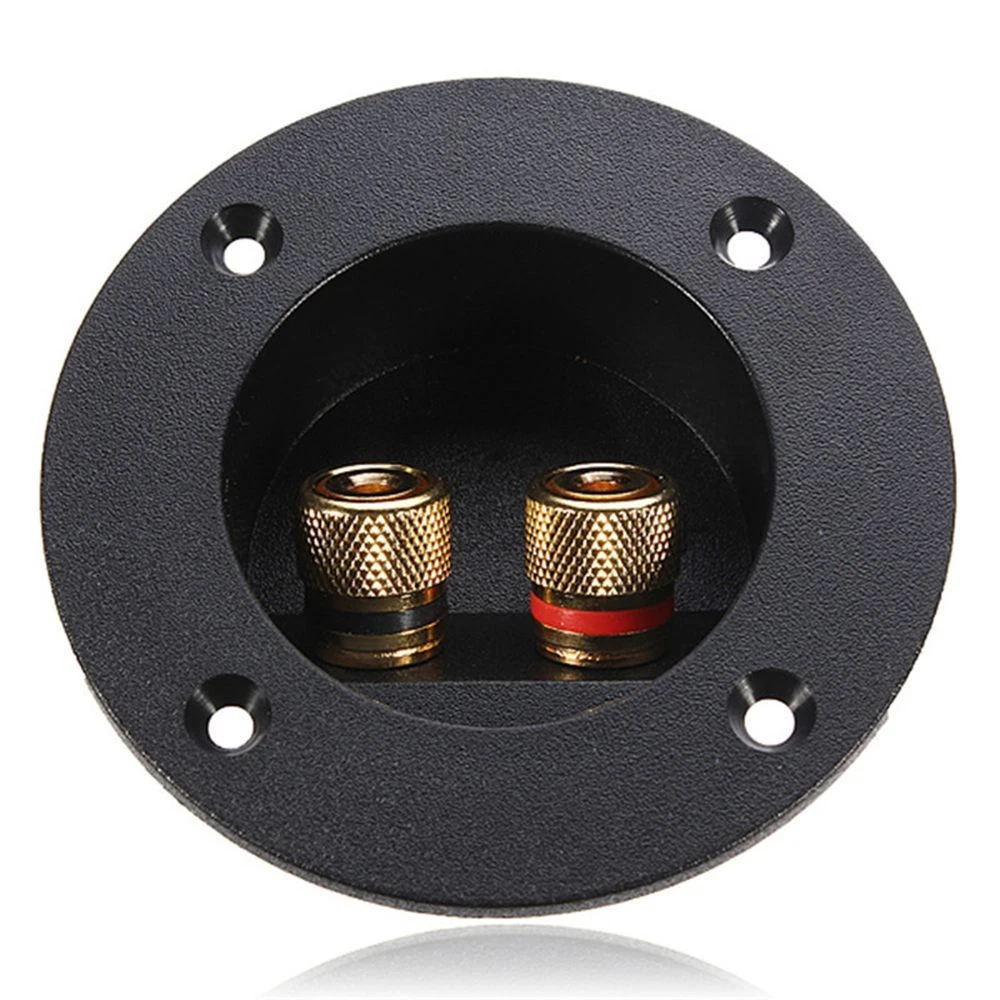 75mm Copper Head Speaker Junction Box Round Back Panel With 2 Banana