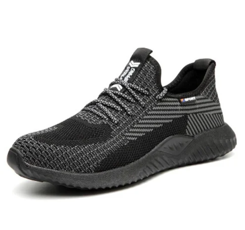 Grey safety shoes Дропшиппинг, непромокаемая обувь для мужчин и женщин, воздухозащитные сапоги со стальным носком, прокалываемые кроссовки, дышащая Рабочая обувь - Цвет: Grey safety shoes