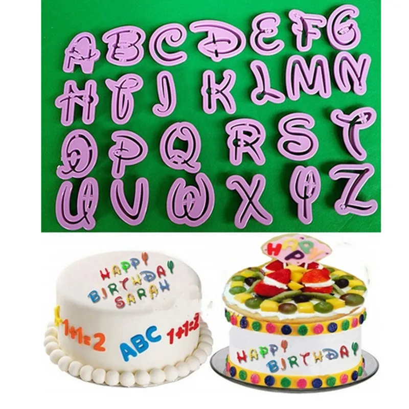 40pcs Alphanumeric Symbols Printed Fondant Cake Decor Mold Tools Letters Plastic Candy Mould Kitchen Baking Tool | Дом и сад