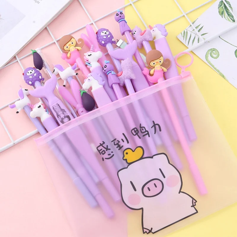 

20Pcs/Set Gel Pen Unicorn Pen Stationery Kawaii School Supplies Gel Ink Pen School Stationery Office Suppliers Pen Kids Gifts