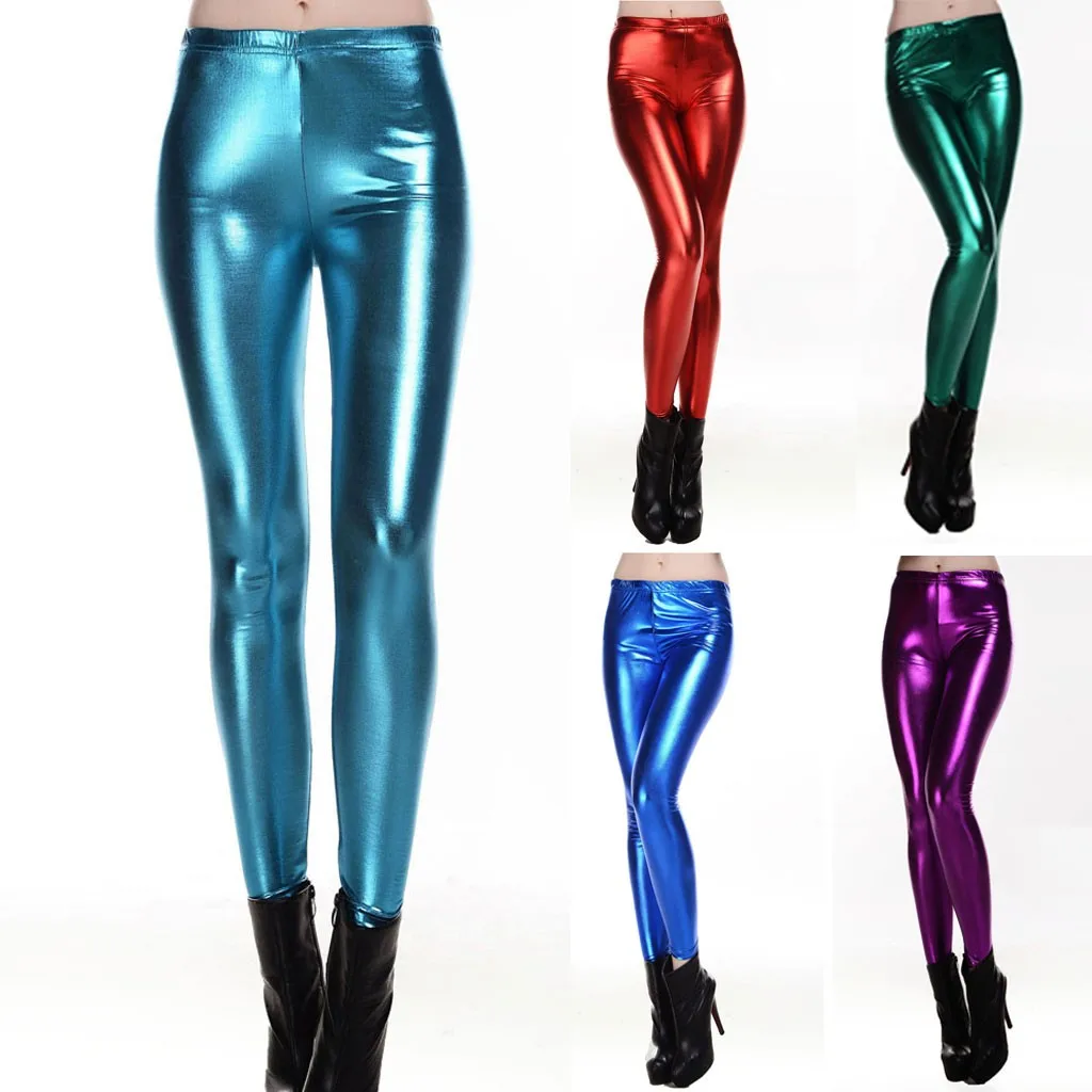 Женские брюки леггинсы женские облегающие из спандекса однотонные неоновые