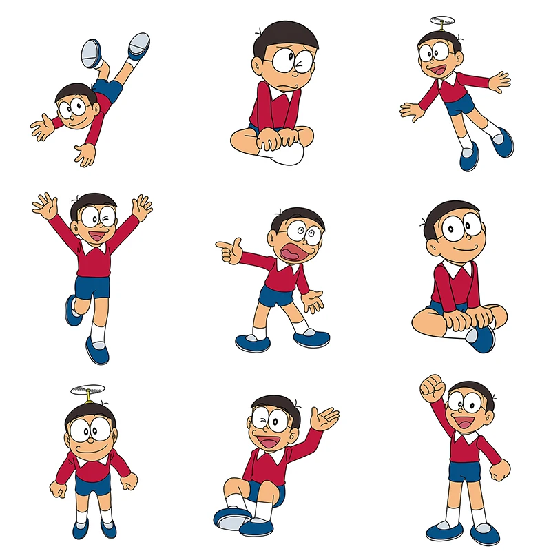 Three Ratels QC426 The most complete doraemon Nobi Nobita wall stickers