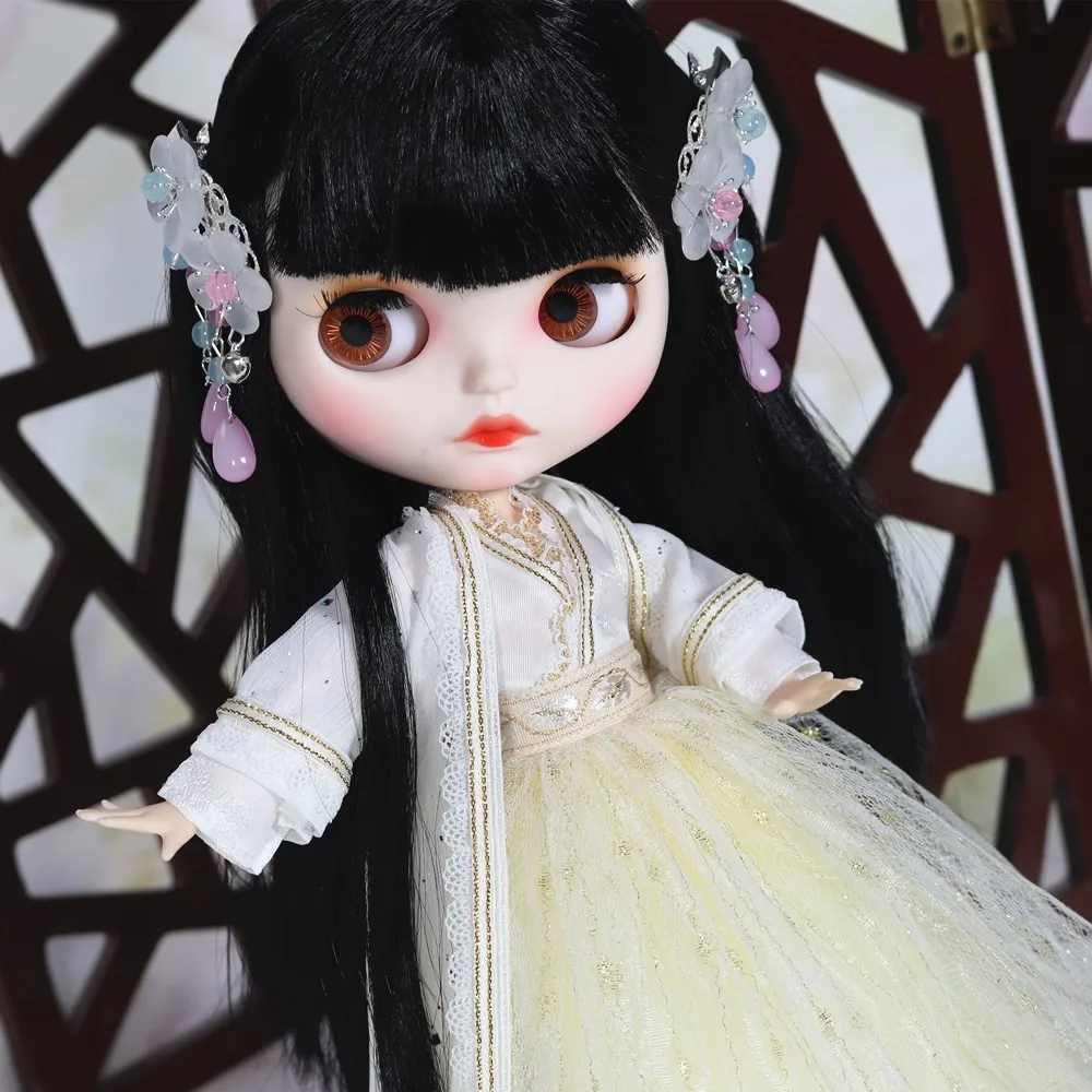 ICY Blyth кукла с нарядами Smilling ртом резные губы матовое лицо сустава тела 1/6 bjd, licca, pullip