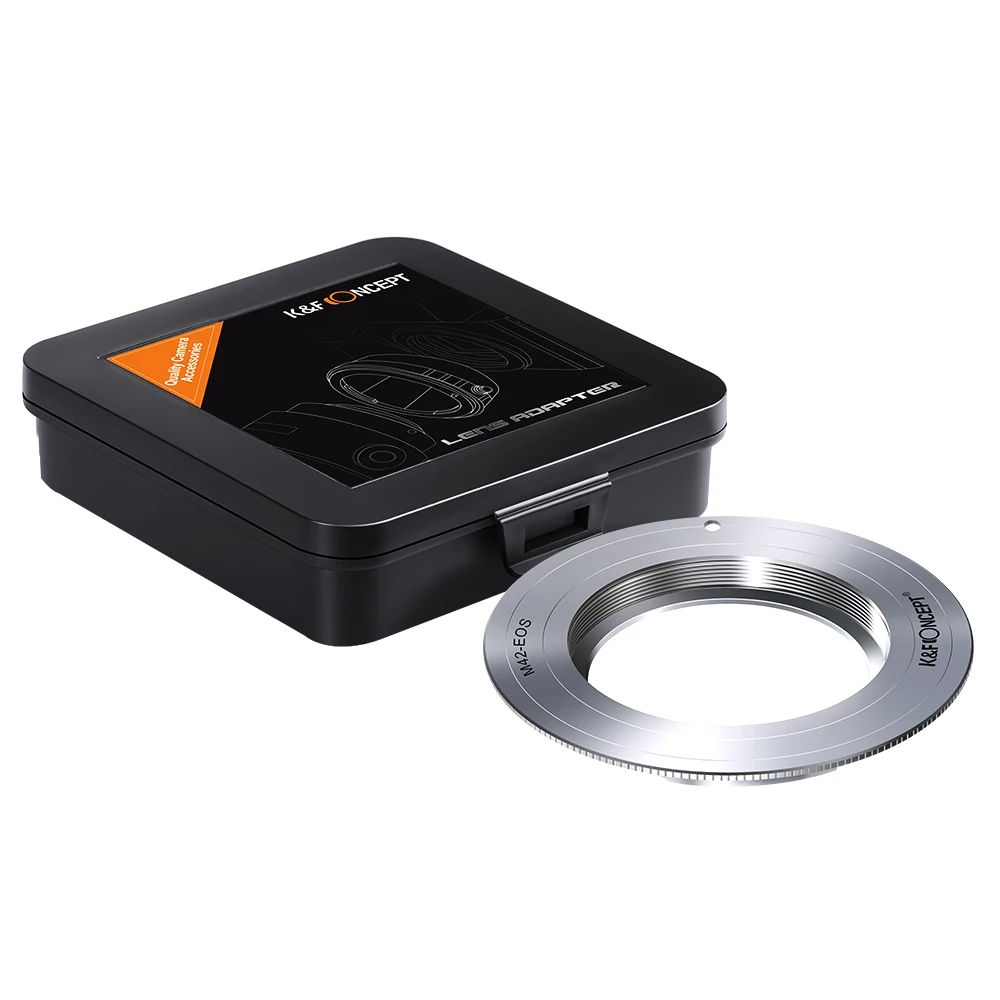 K & F CONCEPT for M42 Lens to EOS EF mount Adapter Ring of Metal подходит для винтовое крепление объектива Canon