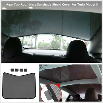 

Rear Top Roof Skylight Glass Sunshade Shield Cover Mesh For Tesla Model 3