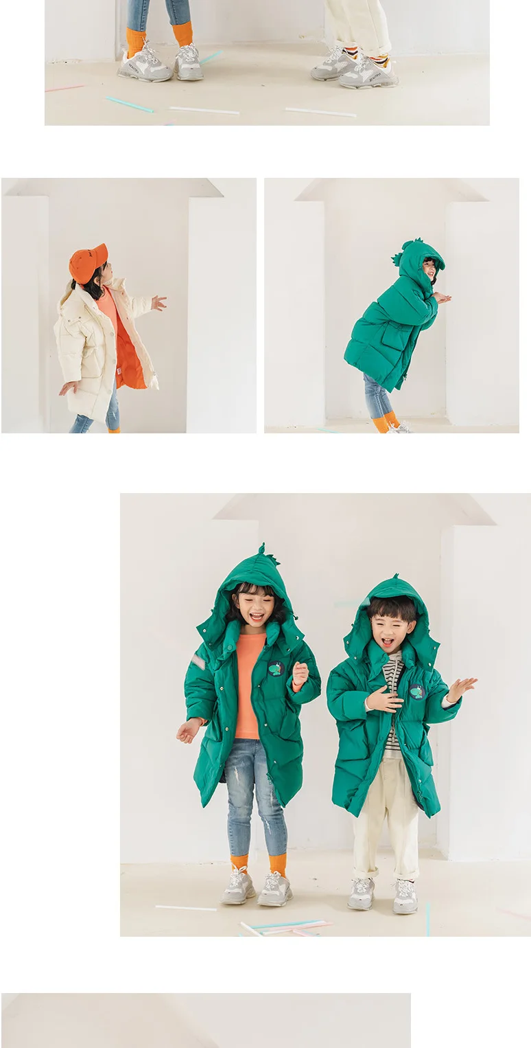 INPEPNOW Dinosaur Children's Down Jacket for Girls Winter Coat Kids Down& Parkas for Boy Winter Coats Baby Girls Clothes