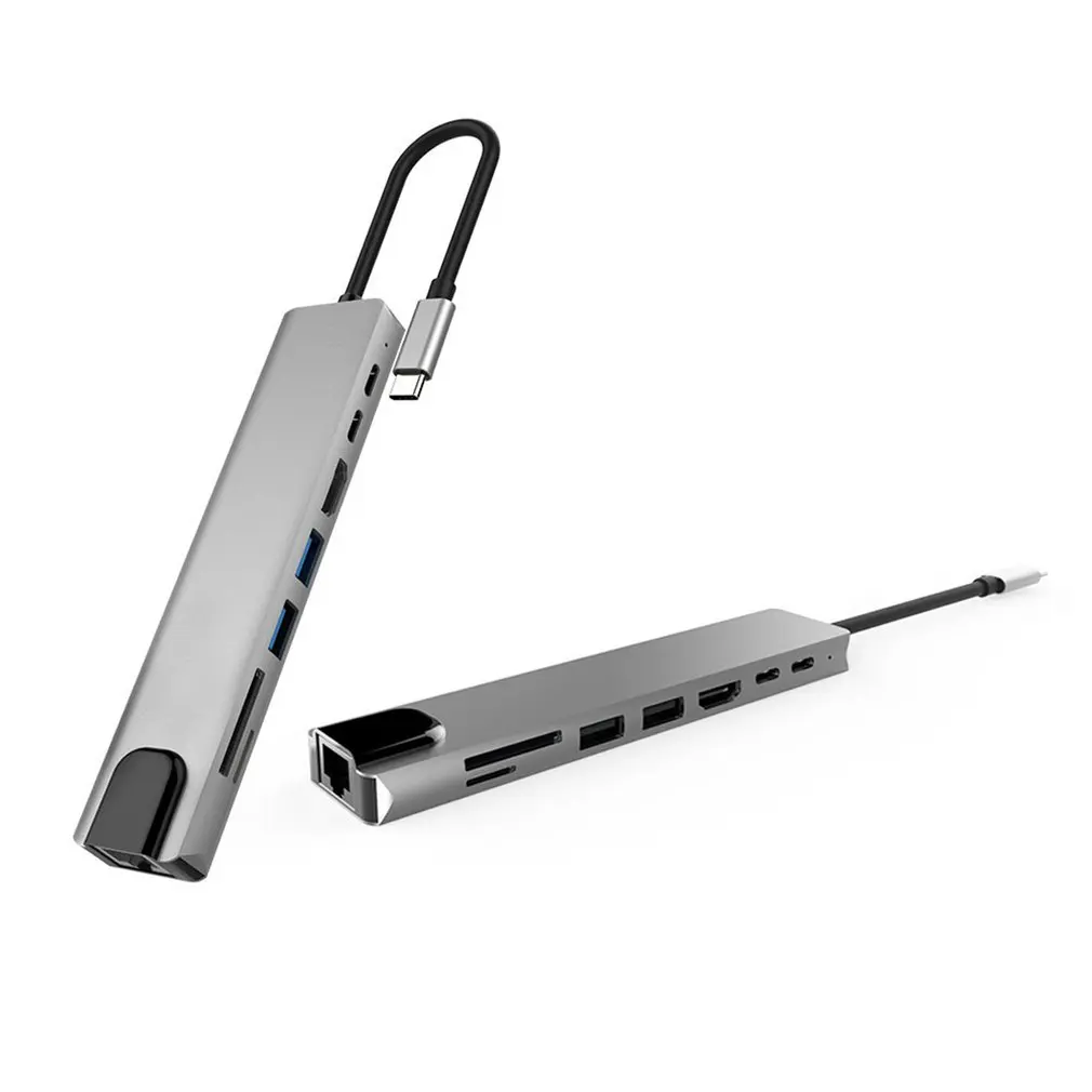 New 8-In-1 Usb C Hub Type C To Hdmi RJ45 Ethernet Usb 3.0 Ports Sd / TF Card Reader USB-C Pd Power Delivery For Macbook Pro Dock
New 8-In-1 Usb C Hub Type C To Hdmi RJ45 Ethernet Usb 3.0 Ports Sd / TF Card Reader USB-C Pd Power Delivery For Macbook Pro Dock