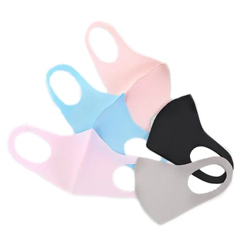 

5pcs/lot Fashion Child Resuable Protective Face Mouth Mask Anti-dust Ice Silk Cotton Fabric Boy Girl Sun Protection Mask Black