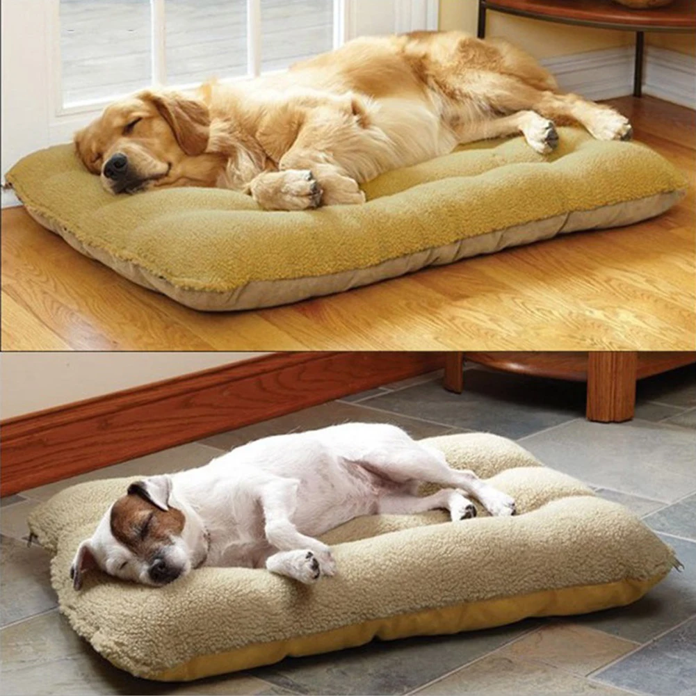 Dogs Kennel Plush Dog Mattress Puppy Cat Sleeping Pad Winter Warm Pet Bed Mat Thicken Fleece Large Dogs Cushion Blanket Dogs Kennel Plush Dog Mattress Puppy Cat Sleeping Pad Winter Warm Pet Bed Mat Thicken Fleece Large Dogs Cushion Blanket