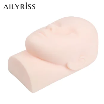 

Eyelash Practice Training Mannequin Head for Makeup Cosmetology Flat Soft Silicone Material Head with Mount Hole