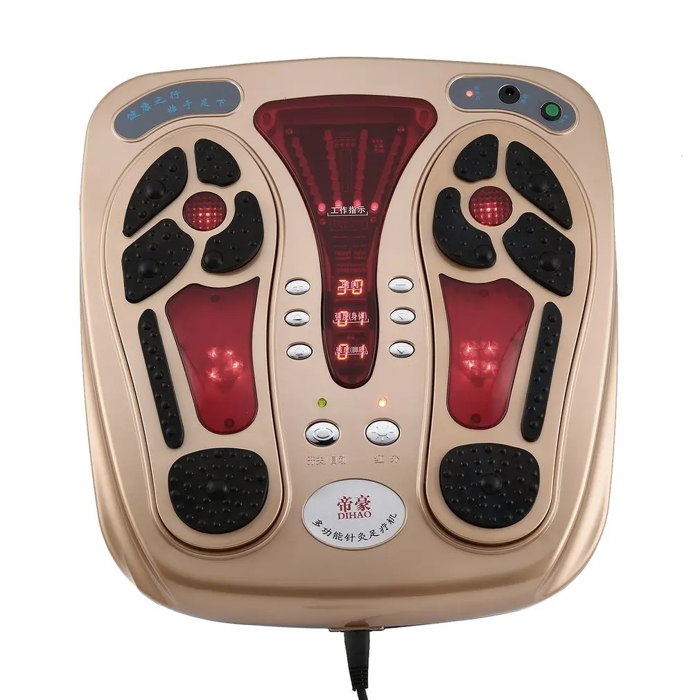 Multifunctional body health care foot massaging device electromagnetic infrared wave pulse foot massager us/uk/au/eu plug