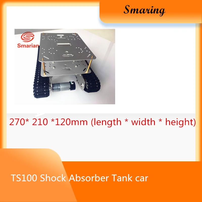

Double Panel Metal Shock Absorption Robot Tank Car Chassis TS100 from DIY Crawler Tracked Model Robotic Base
