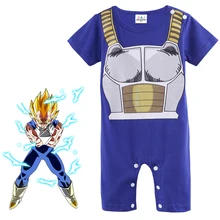 Комбинезон для новорожденных мальчиков; Bebe Goku Dragon Ball Z Vegeta; Спортивный костюм; вечерние летние костюмы с японским аниме для малышей 0-4 лет