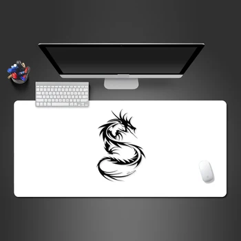 

Unique White Dragon Game Mousepad Print Creative Abstract Game Mouse Pad Best-selling Rubber Large Lock Notebook Mouse Pads