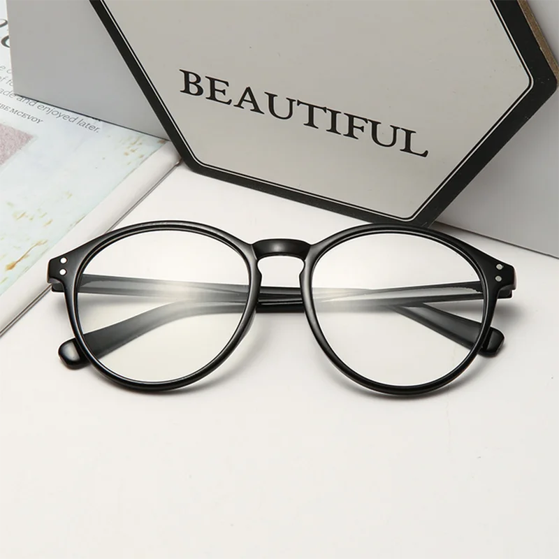 Diopter 0 to -6.0 Finished Myopia Glasses Women Floral Round Myopic Eyeglasses Nearsighted Optical Spectacle Frame Ladies