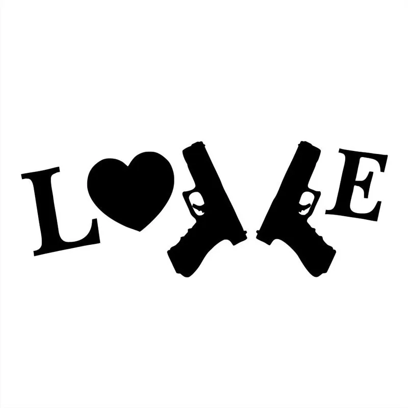 Автомобильная наклейка s и наклейки Наклейка LOVE with Gun Виниловая для автомобиля